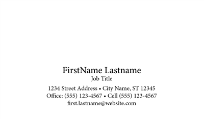 Centered Business Card